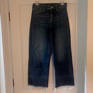 Banana Republic High rise flared crop Deep Blue Jeans